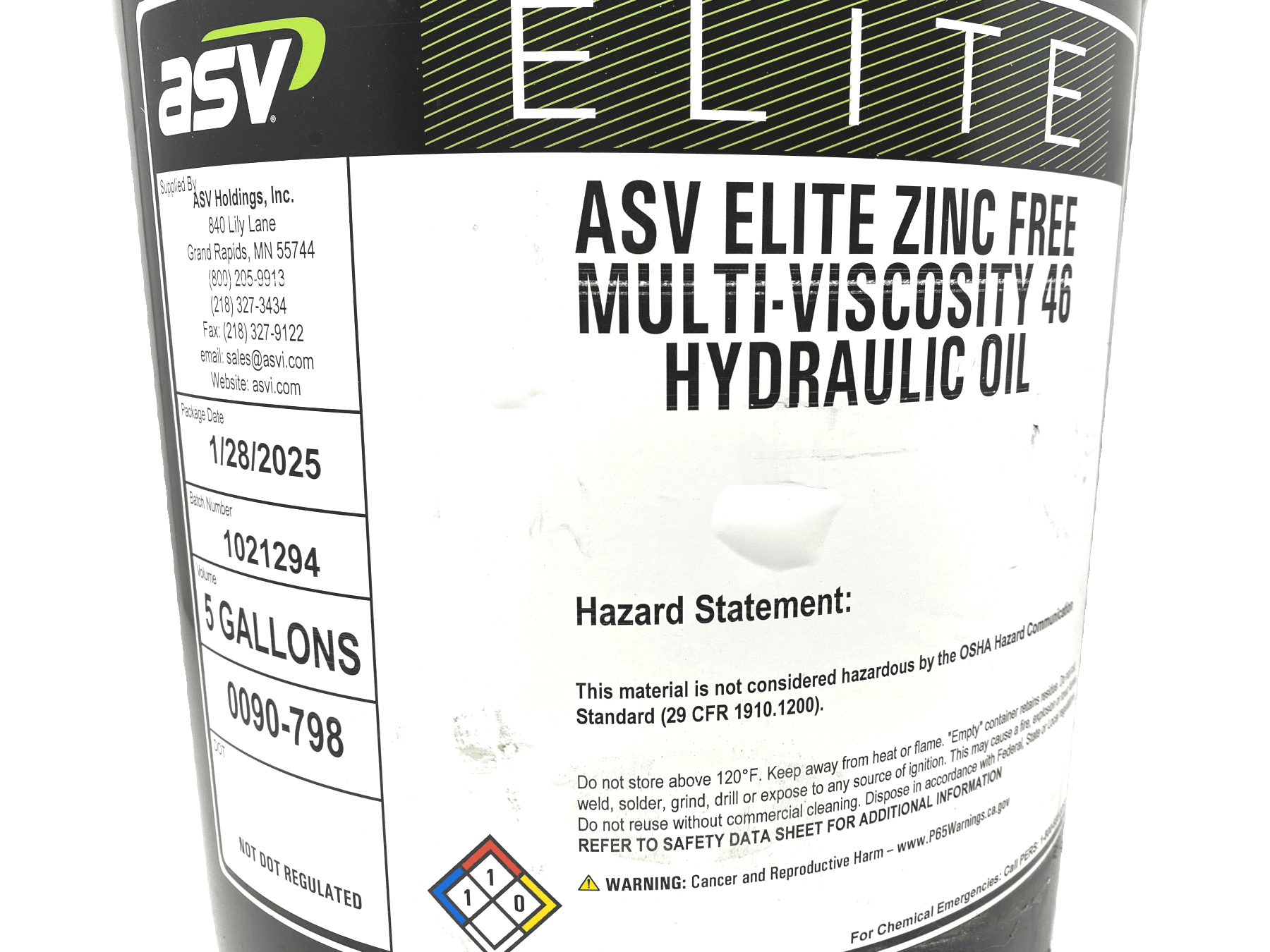 ASV ELITE 5 Gallon Hydraulic ZF46